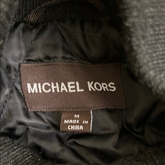 Michael Kors Heavy Black Wool Jacket with Stand-Up Collar - Picture 3 of 16